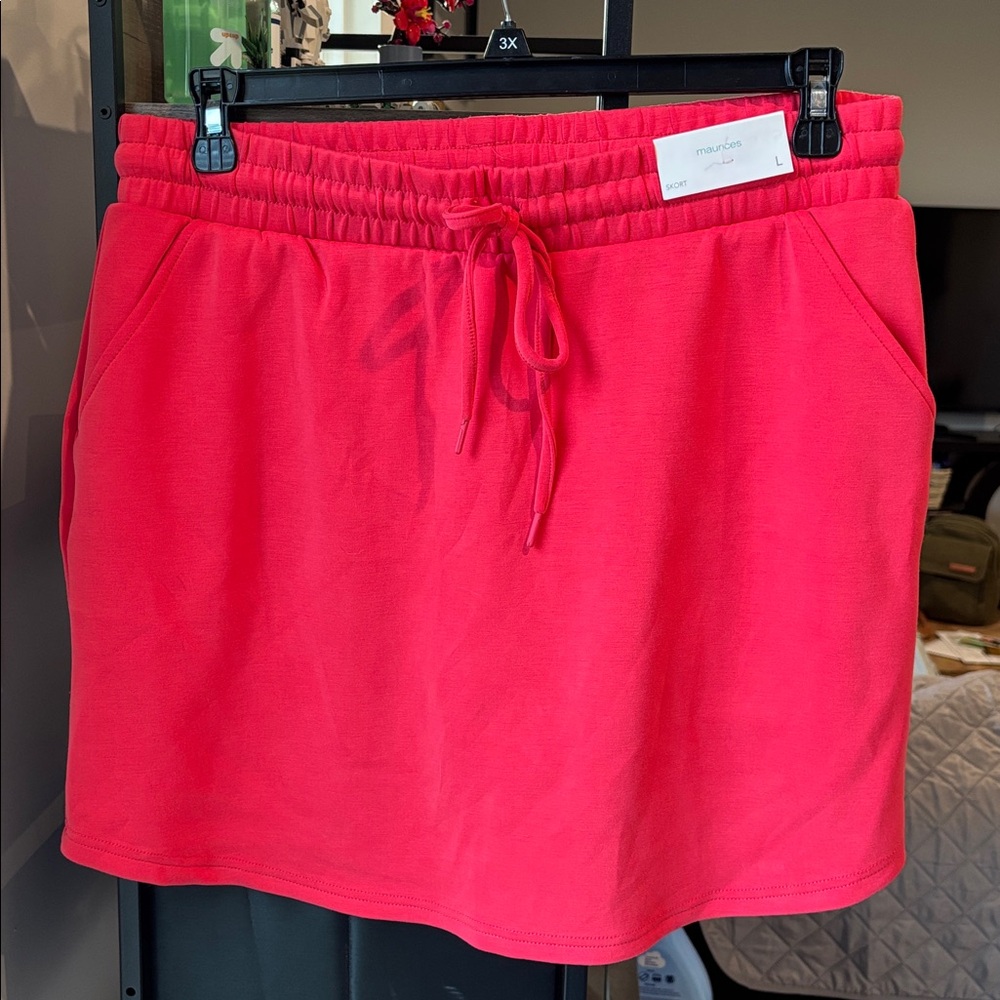 Maurices Vibrant Coral Mini Skort